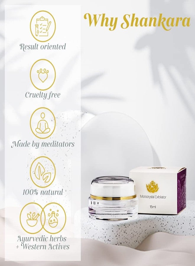 Shankara Exfoliating Face Scrub For Women & Men with Algae-Aloe Gel, Turmeric, Lavender & Papaya - Perfect Face Exfoliator For Purifying Skin, Dead Skin Scars & Rejuvenating Skin (15 ml) - Image 4