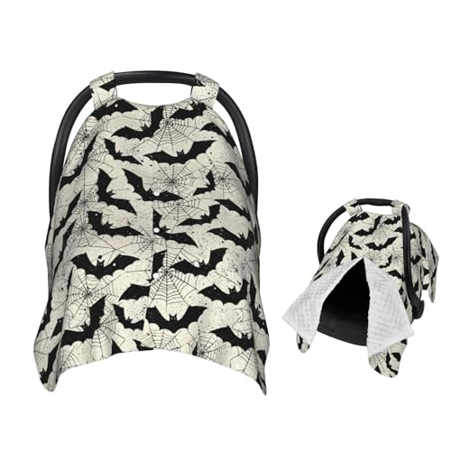 Muishi Black Bat Baby Car Seat Canopy Nursing Cover for Newborn Car Seat Breastfeeding Covers Blanket Newborn Shower Gift - Image 1