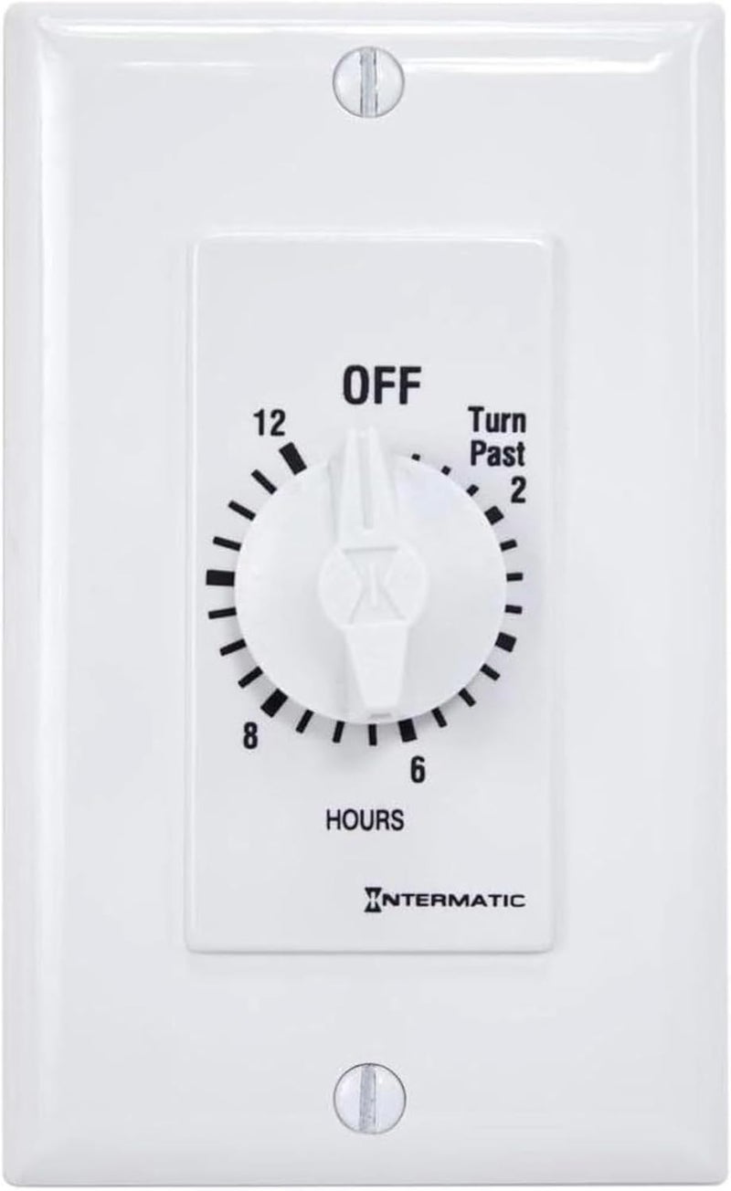 Intermatic SW12HWK 12-Hour Spring Wound Timer, White - Energy Efficient Control for Lighting and Appliances - No Electricity Needed, Easy Installation for Homes and Offices - Image 1