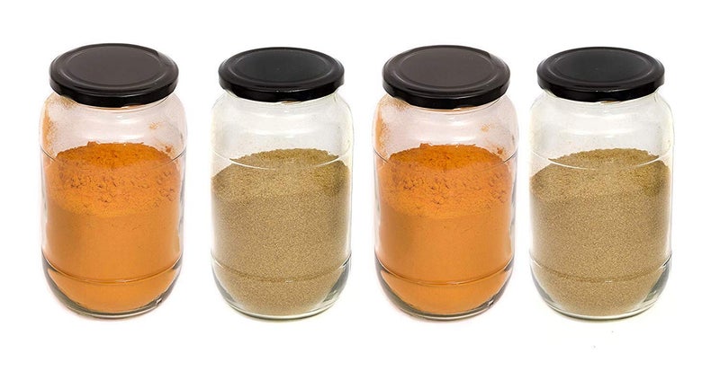 Pure Source India غطاء معدني من مصدر نقي الهند لبرطمان زجاجي، 12 قطعة، 82 مم، أسود - Image 2