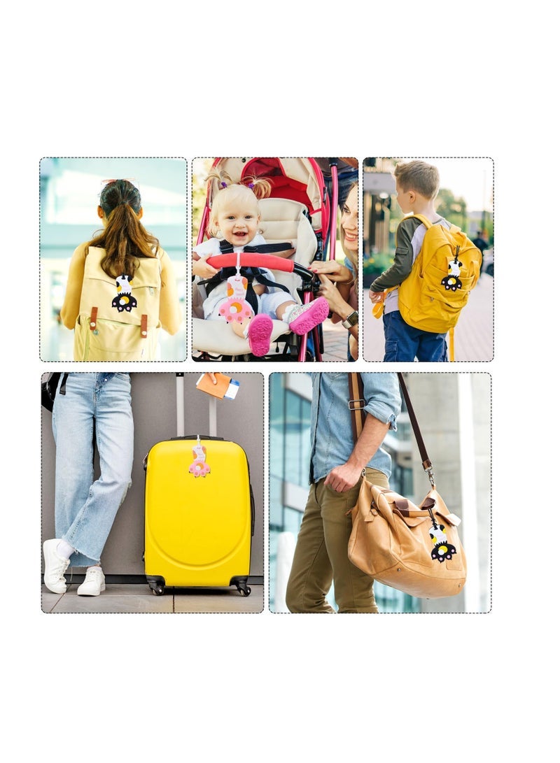 Captaintech Tags for Travel Suitcase, 2 Pack Cat Claws Name Tags, Silicone Suitcase Labels Tags, Suitcase ID Tag, Travel Baggage Identity ID Labels, Handbag Tag Labels for Kids, Women, Men, Black Pink - Image 3