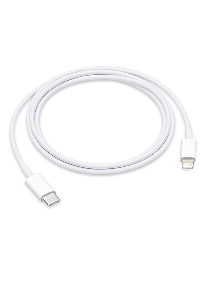 Apple USB-C To Lightning Cable - 1 Meter White &,20W USB-C 3-Pin Power Adapter / Original iPhone Charger - White & AirTag Pack of 1 White  - Image 2
