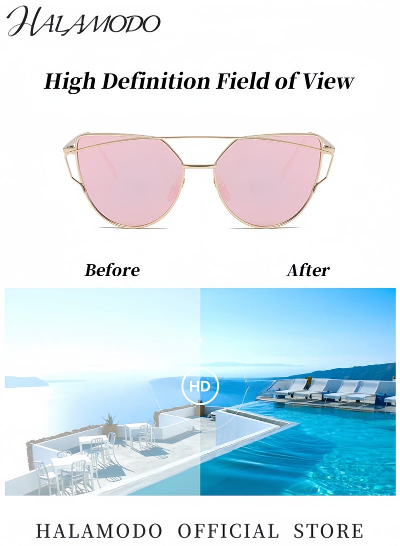 Halamodo Unisex Sunglasses Polarized UV400 Protection Driving Eyewear Colored Tinted Lens Glasses for Driving Fishing Hiking Golf Everyday Use - Image 4