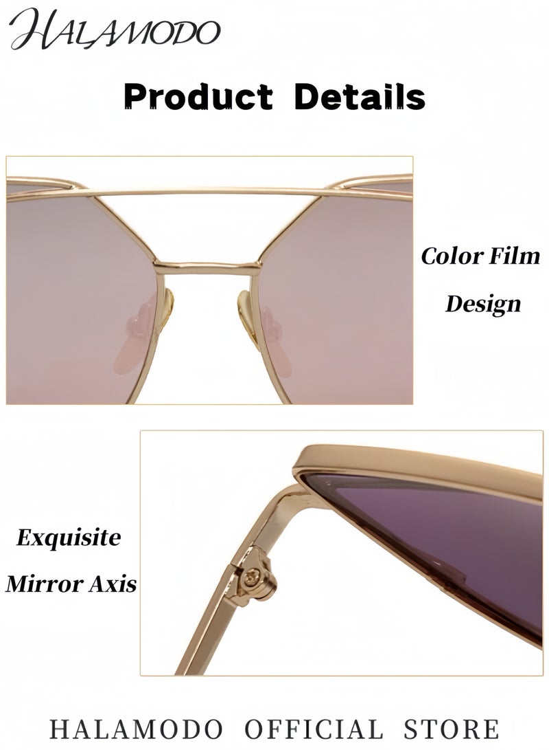 Halamodo Unisex Sunglasses Polarized UV400 Protection Driving Eyewear Colored Tinted Lens Glasses for Driving Fishing Hiking Golf Everyday Use - Image 3