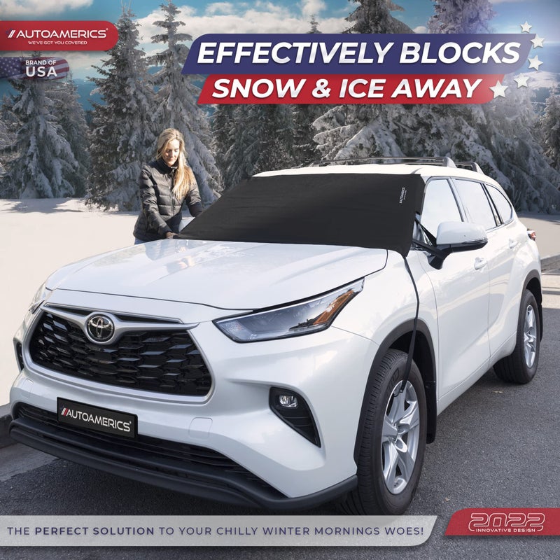AUTOAMERICS Windshield Snow Cover - Windshield Cover for Ice and Snow - Waterproof Shield Window Protector for Car Truck SUV - Image 5