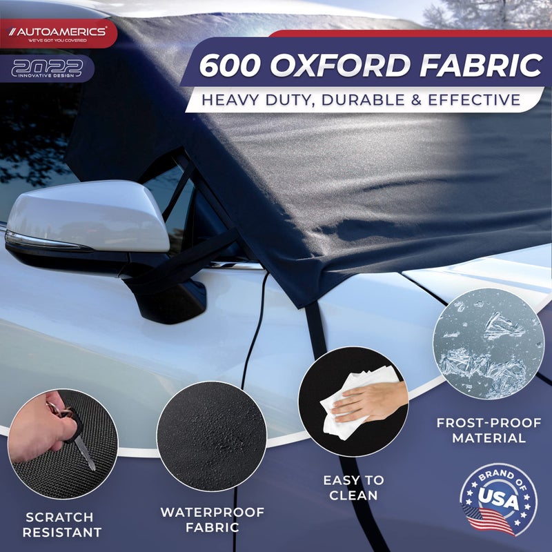 AUTOAMERICS Windshield Snow Cover - Windshield Cover for Ice and Snow - Waterproof Shield Window Protector for Car Truck SUV - Image 4