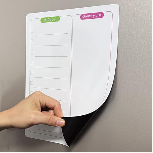 Tusmad Fridge Magnet Notepad with Pen – Magnetic to-Do List & Notes | Reusable Dry-Erase Board 29x21 cm (A5) | Magnet Board for Wall | Tasks, Reminders & Grocery List - Image 4