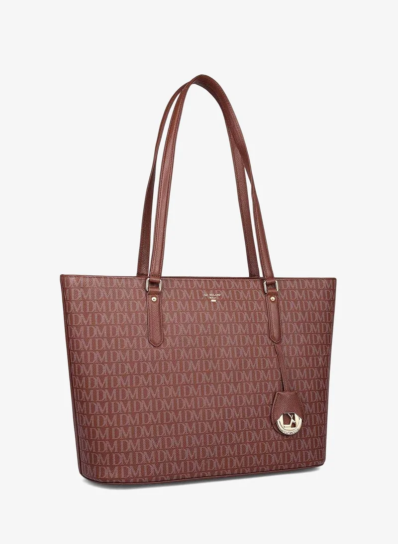 Da Milano Large Monogram Leather Tote - Date
