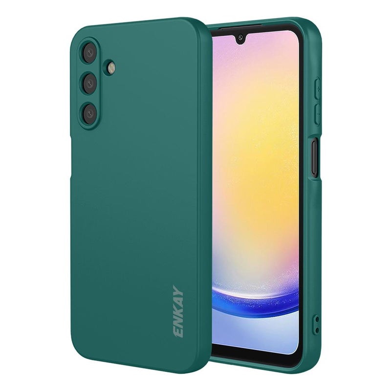 ENKAY For Samsung Galaxy A16 4G / 5G Liquid Silicone Soft Shockproof Phone Case(Dark Green) - Image 1