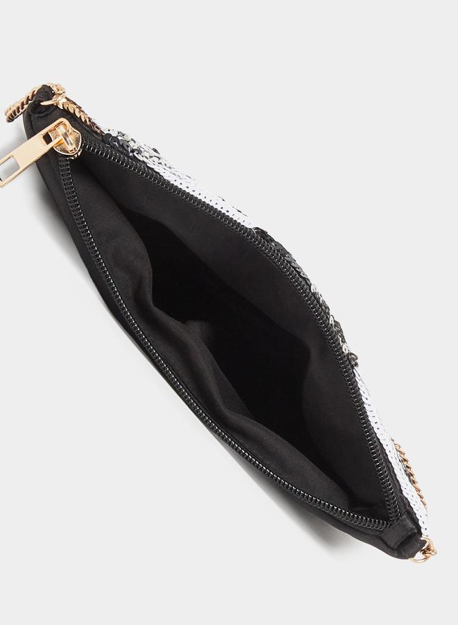Styli Sequined Embellished Clutch Bag - Image 4