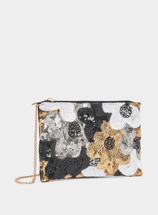 Styli Sequined Embellished Clutch Bag - Image 1