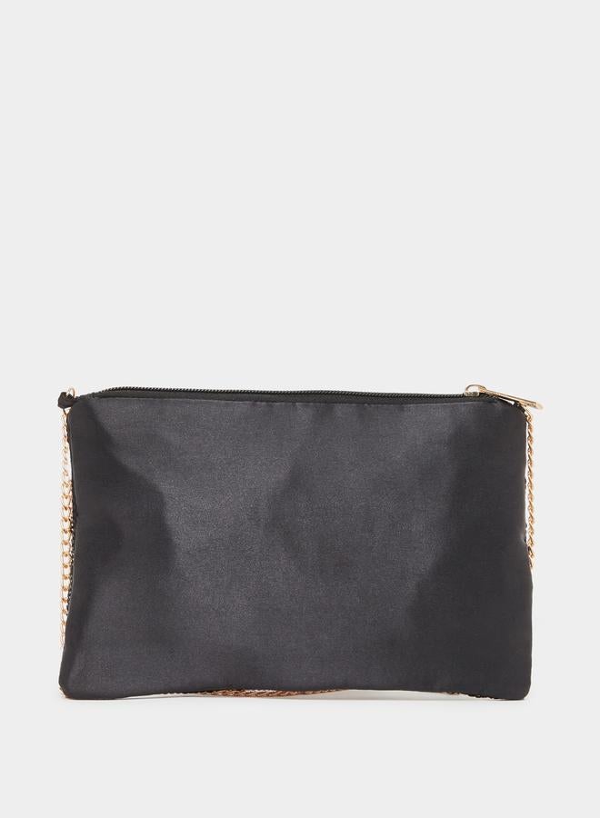 Styli Sequined Embellished Clutch Bag - Image 3
