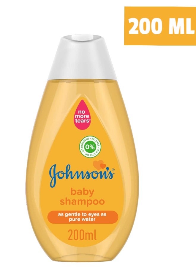 Johnson Baby No More Tears Baby Shampoo 200ml, Gentle Baby Shampoo, The gentlest shampoo in our range that gently cleanses your baby's hair - Image 1