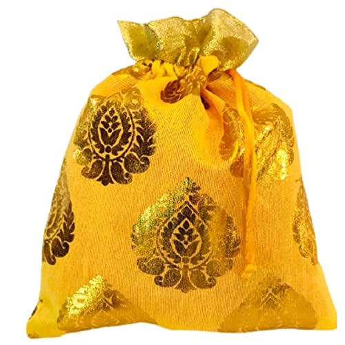 ShopObuddy Designer Fabric Potli Batwa Bag Bridal Purse Women handbag Shagun Pouch Return Gifts MultiColor (100) - Image 3