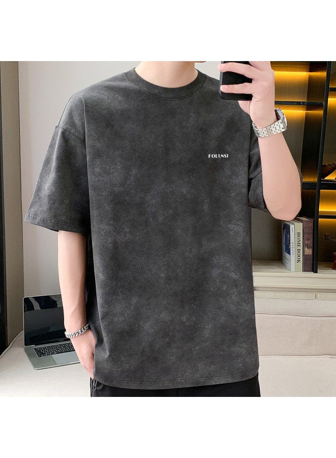 FOLUNSI 2024 Summer Round Neck Tie-dye T-shirt For Men - Loose Fit Casual Tee - Image 5