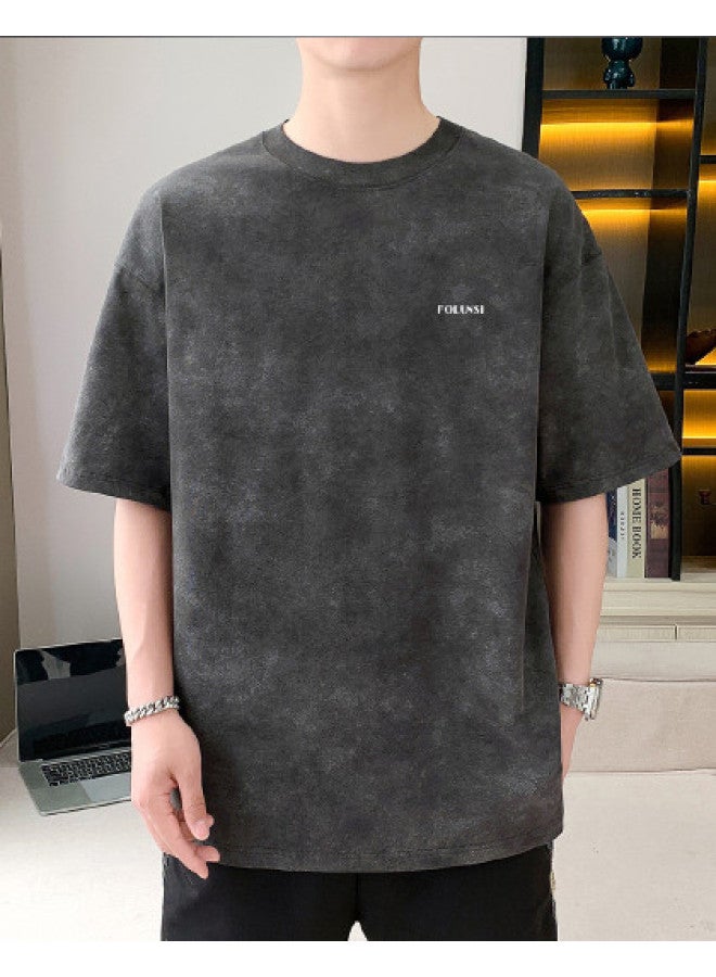 FOLUNSI 2024 Summer Round Neck Tie-dye T-shirt For Men - Loose Fit Casual Tee - Image 1
