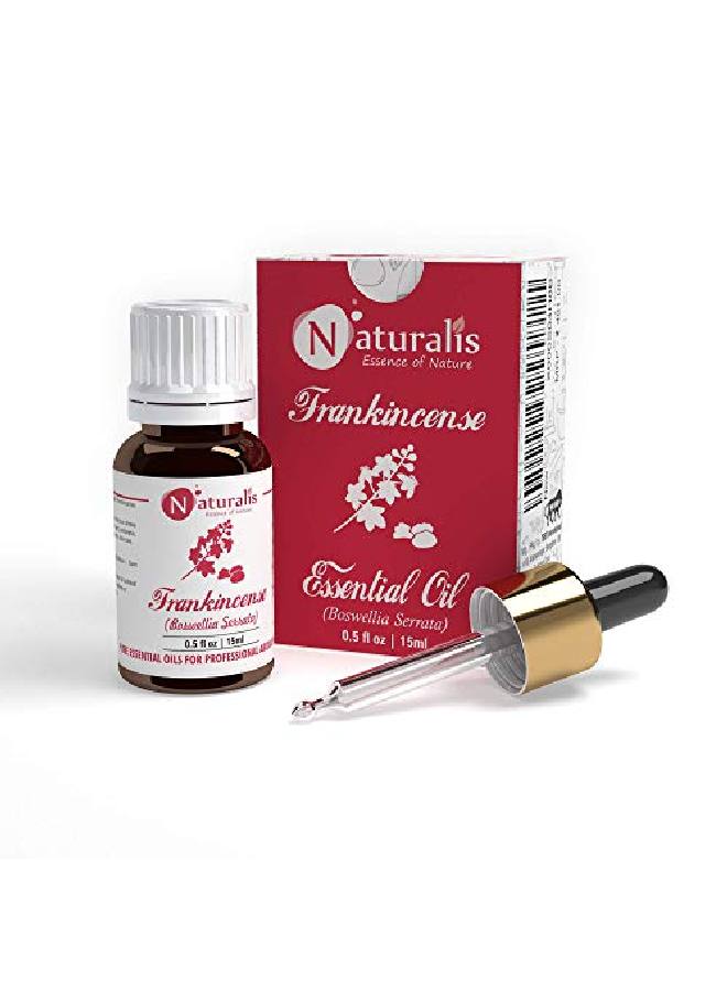 Naturalis زيت اللبان العطري من Essence Of Nature، نقي 100%، طبيعي غير مخفف، درجة علاجية لشد مسام البشرة والخطوط الدقيقة والعلاج بالروائح، 15 مل - Image 1