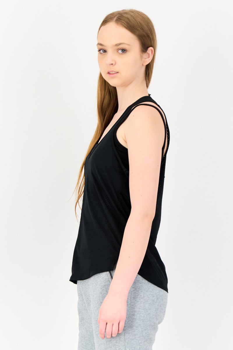 Women Dri-Fit One Breathe Brand Logo Sleeveless Training Tank Top, Black