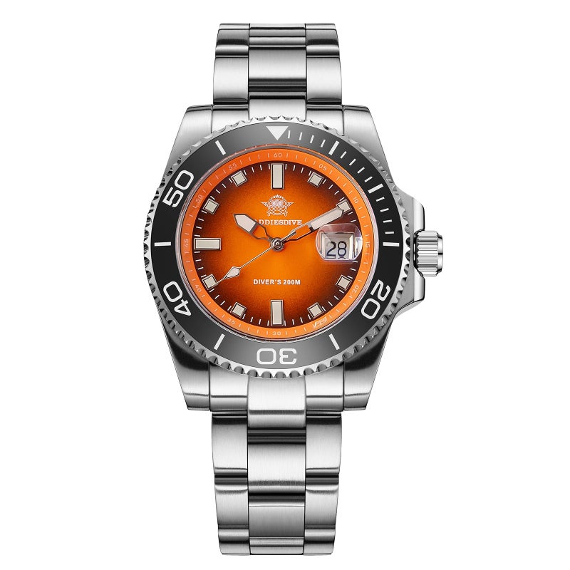ADDIESDIVE Diver Watches for Men 41 MM Quartz Underwater Sports Watch Easy to Read Dial 200 M Waterproof BGW9 Luminous Analog Orange Gradient Dial - Image 1
