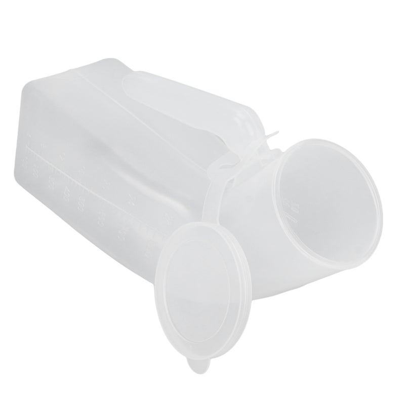 Male Urine Bottle 1000ML Large Capacity - Translucent Body With Removable Cover For Elderly Patients Travel Camping Road Trips - Image 1