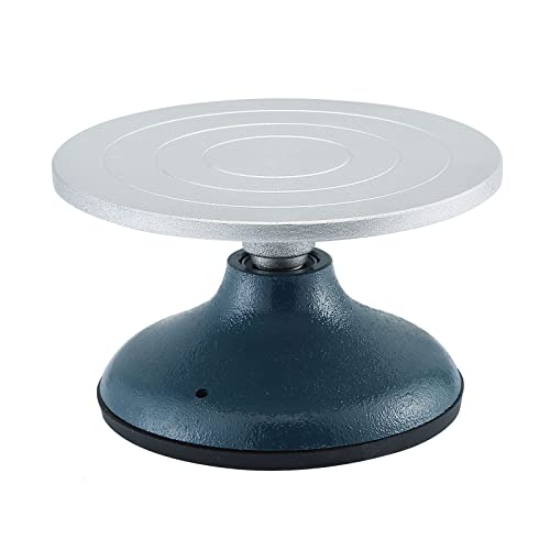 MYFULLY 7'' Diameter Sculpting Pottery Wheel | Heavy Duty Cast Iron Metal Pottery Decorating Banding Wheel with Non-Skid Rubber Boot & Ball Bearings (7" Diameter) - Image 1