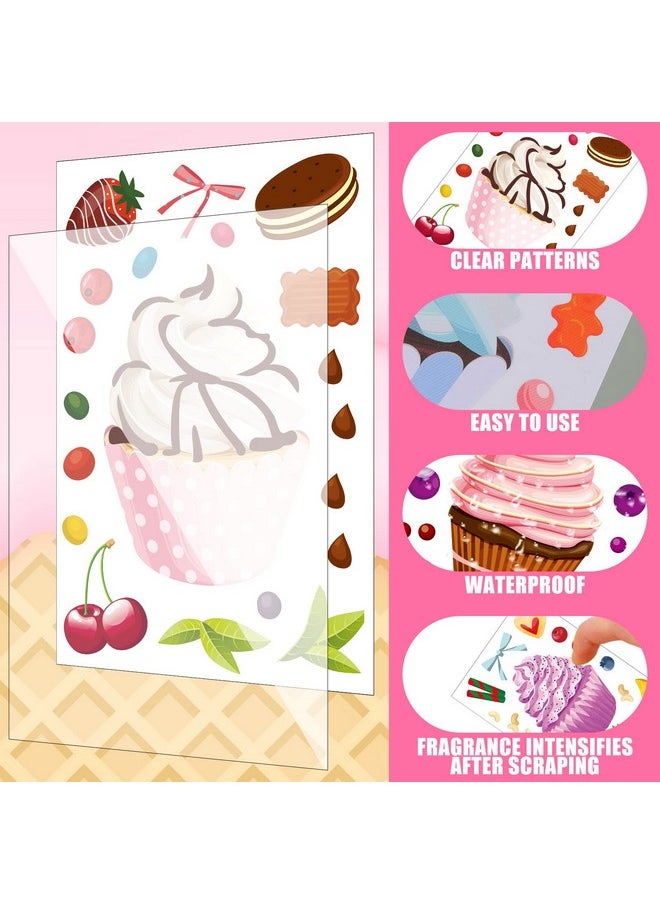 48 Sheets Scented Cupcake Stickers Scratch And Sniff Make A Cupcake Stickers Sheet Make Your Own Cupcake Stickers Mix And Match Dessert Stickers For Kids Diy Art Craft Party Favors