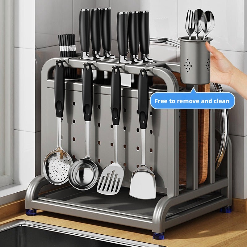 Stainless Steel Knife Block Storage Rack - Image 2