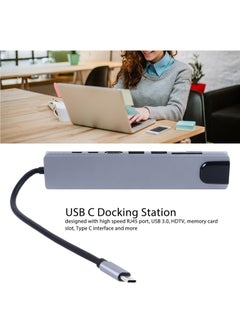 Generic 8 in 1 Multiport USB C Hub Adapter with HDMI, USB 3.0, Memory Card Slot and High Speed ​​RJ45 Port for PC, Laptop, Mobile  - Image 4
