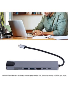 Generic 8 in 1 Multiport USB C Hub Adapter with HDMI, USB 3.0, Memory Card Slot and High Speed ​​RJ45 Port for PC, Laptop, Mobile  - Image 5
