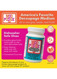 Mod Podge Mod Podge Dishwasher Safe Gloss Clear 8Oz  Plcs15059  - Image 2