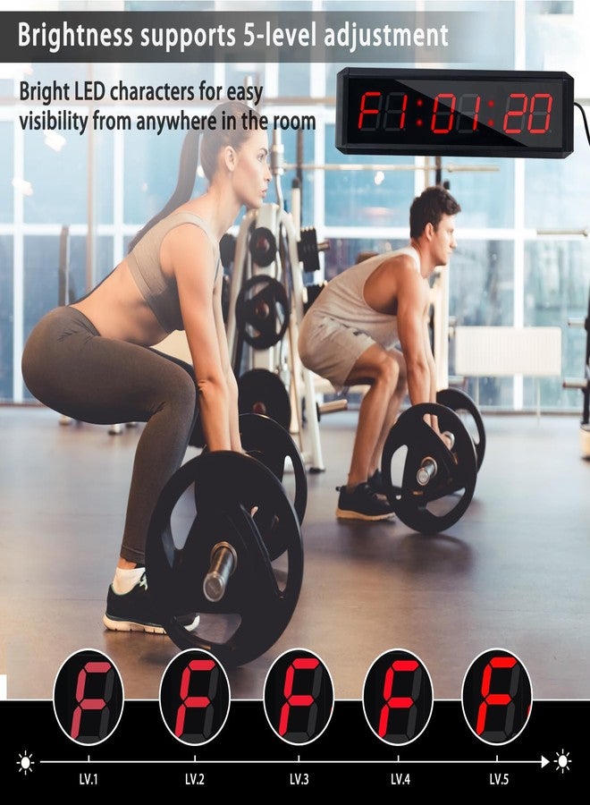 SMAHEAT Fitness Timer with Stopwatch Button, Suitable for School/exam/Home Exercise/Gym/Gym SMAHEAT Electronic Fitness Timer (1.5 inch six-Digit All-red) - Image 5