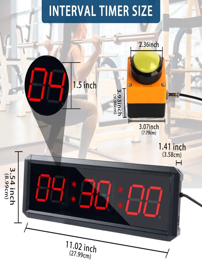 SMAHEAT Fitness Timer with Stopwatch Button, Suitable for School/exam/Home Exercise/Gym/Gym SMAHEAT Electronic Fitness Timer (1.5 inch six-Digit All-red) - Image 2