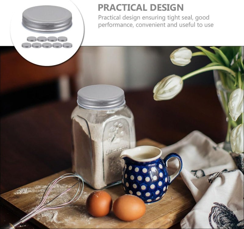 MAGICLULU 10pcs 86mm Mason Jar Lids Tinplate Leakproof Canning Covers Reusable Sealing Jar Caps Home Canning and Food Storage - Image 3