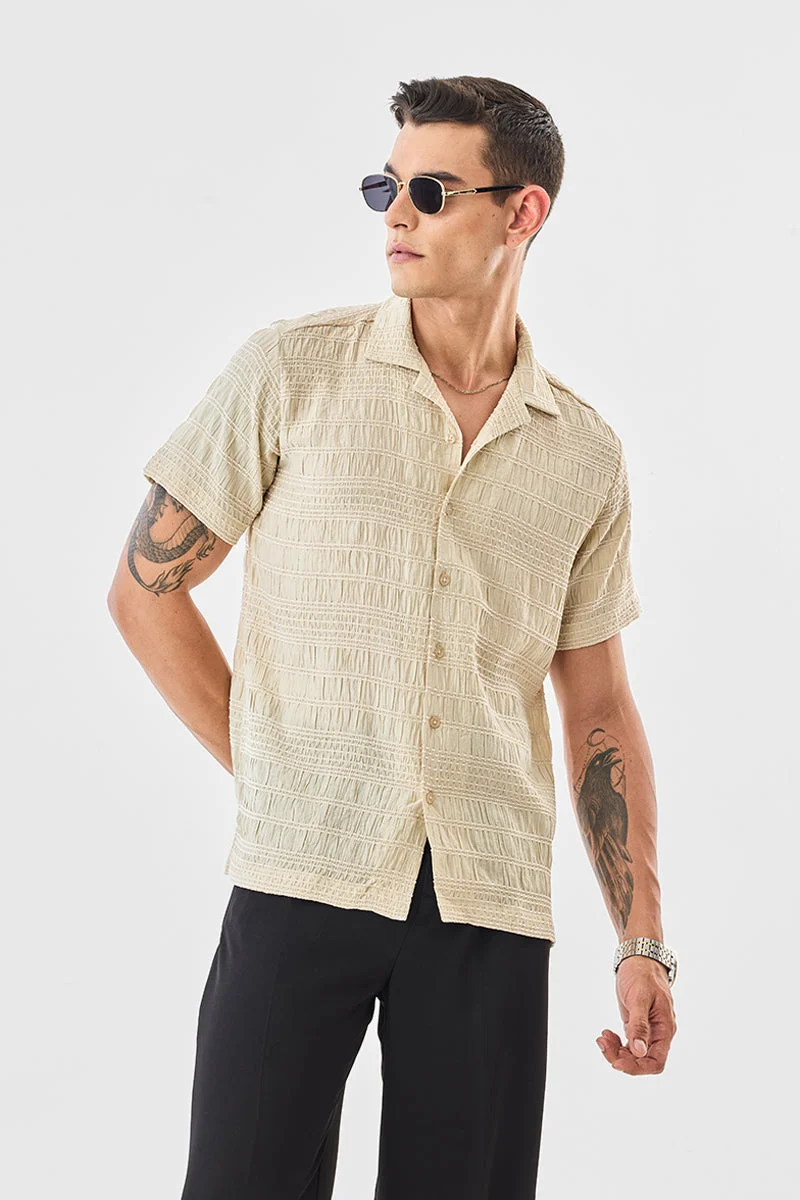 SNITCH Box Fit Textured Shirt