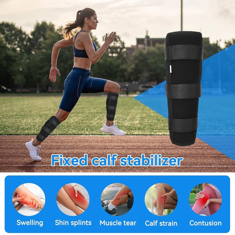 Agatige Calf Fixed Stabilizer, Comfortable Calf Support Strap Splint Tibia and Fibula Protector Shank Fracture Fixation Strap for Men and Women(M) - Image 2