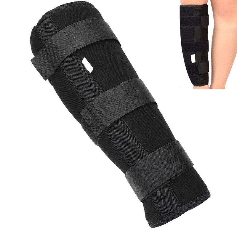 Agatige Calf Fixed Stabilizer, Comfortable Calf Support Strap Splint Tibia and Fibula Protector Shank Fracture Fixation Strap for Men and Women(M) - Image 1