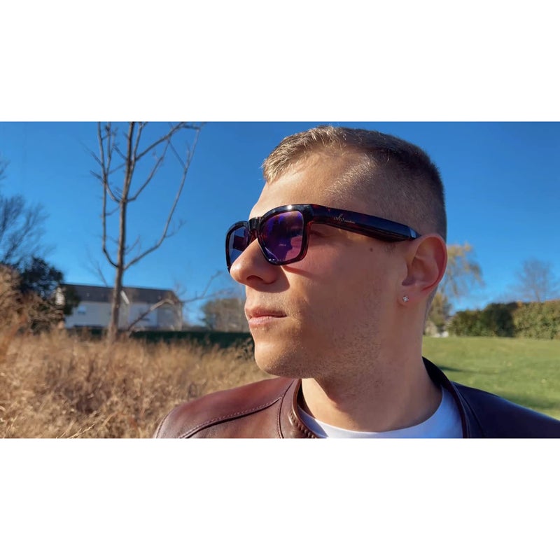 OhO sunshine OhO Smart Glasses,Polarized Sunglasses with Bluetooth Speaker,Athletic/Outdoor UV Protection and Voice Control,Unisex(Grey Lens) - Image 4