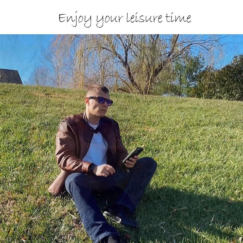 OhO sunshine OhO Smart Glasses,Polarized Sunglasses with Bluetooth Speaker,Athletic/Outdoor UV Protection and Voice Control,Unisex(Grey Lens) - Image 3