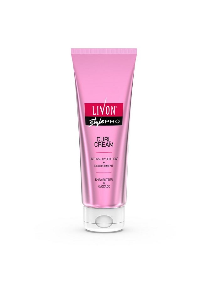 Livon - Style Pro Curl Cream For Curly Coily & Wavy Hair | | Curl Defining Cream For Intense Hydration & Nourishment | Leave In Cream With Shea Butter & Avocado | 100Ml - Image 1