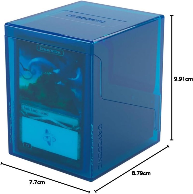 Gamegenic Bastion 100+ XL Deck Box - Compact, Secure, and Perfectly Organized for Your Trading Cards! Safely Protects 100+ Double-Sleeved Cards, Blue Color, Made - Image 3