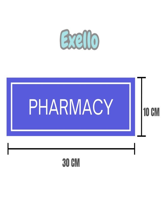Exello Pharmacy Sign Foam Board Plate - 30CM X10 CM, Display for Hospital, Medical shop, Clinic, Pharmacy (Sky blue) - Image 3
