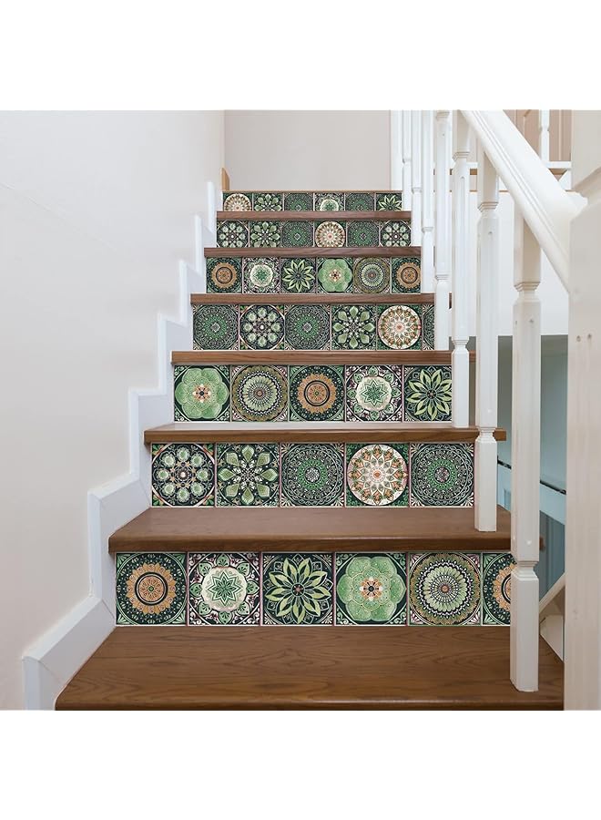 إيروريكس 24 قطعة 10*10 سم قشر ولصق ملصقات الحائط بلاط لامع ملصقات الحائط بلاط مقاوم للماء والزيت ملصقات قابلة للإزالة للحمام والمطبخ وخزانة الملابس وأثاث الحمام والسلالم - Image 5