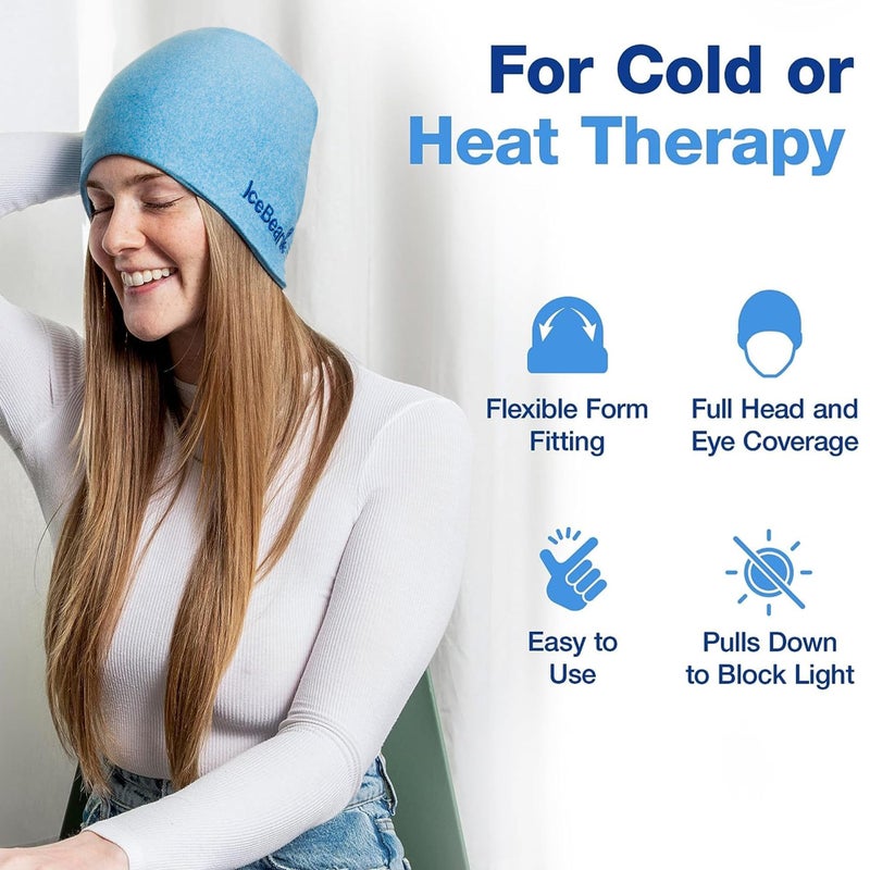 IceBeanie Migraine Relief Cap, As Seen on Shark Tank, Extended Cooling Gel Headache Relief Cap, Tension & Hangover Hat, Cold Headache Hat Mask, Head Ice Pack - Image 5