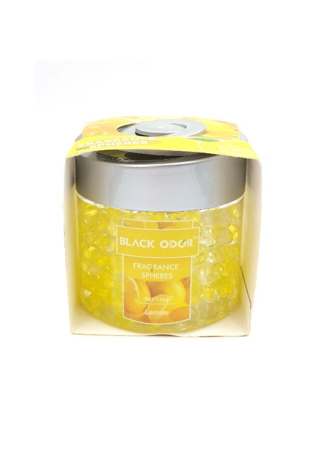BLACK ODOR BO-10 Car Air Freshener Fragrance Spheres Lemon 130g Long Lasting Gel Perfume for Car Dashboard Cup Holder Home Office Use - Image 2