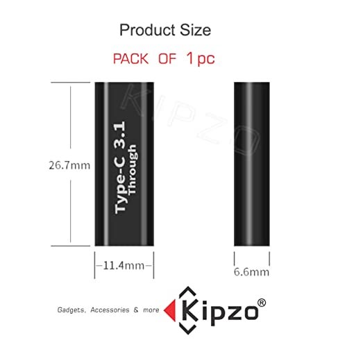 KIPZO® C to c Jointer, Type c Coupler Female to Female Type c Extender c to c Female Coupler Relay Adapter, USB 3.1 Type-C Adapter Extension Connector Joiner for Laptop & Tablet & Mobile Phone - Image 5