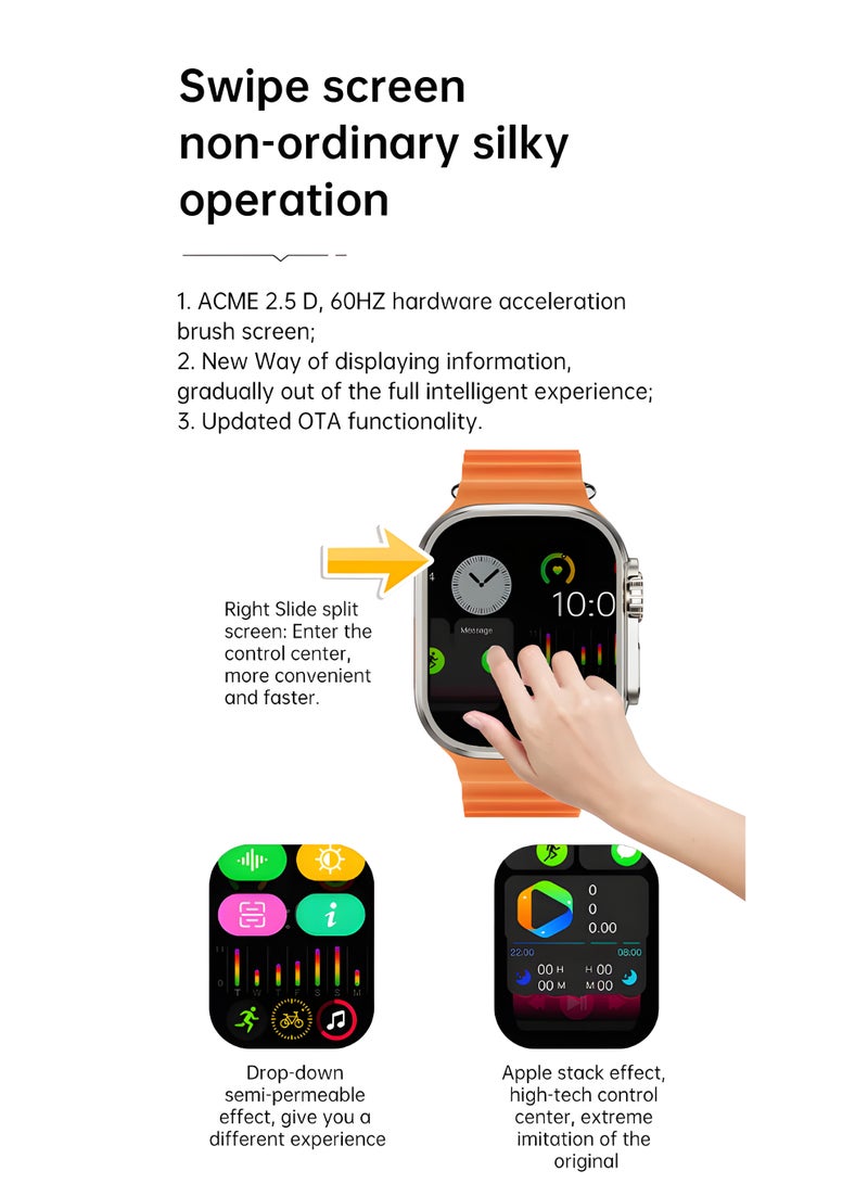 Smart Watch –HW-67 Ultra 7-in-1 Full Touch AMOLED Screen with Bluetooth Calling, Fitness Tracking & Wireless Charging