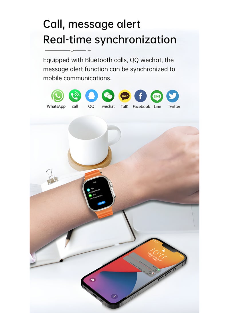 Smart Watch –HW-67 Ultra 7-in-1 Full Touch AMOLED Screen with Bluetooth Calling, Fitness Tracking & Wireless Charging