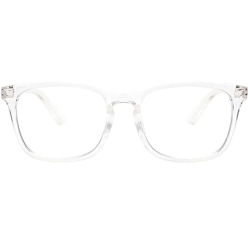 Dervin Blue Light Blocking Glasses Gaming Filter Transparent Square Eyeglasses for Eye Protection Men Women, Computer/Tablet/Laptop/Mobile/TV, Anti-blue & Anti eyestrain - Image 2