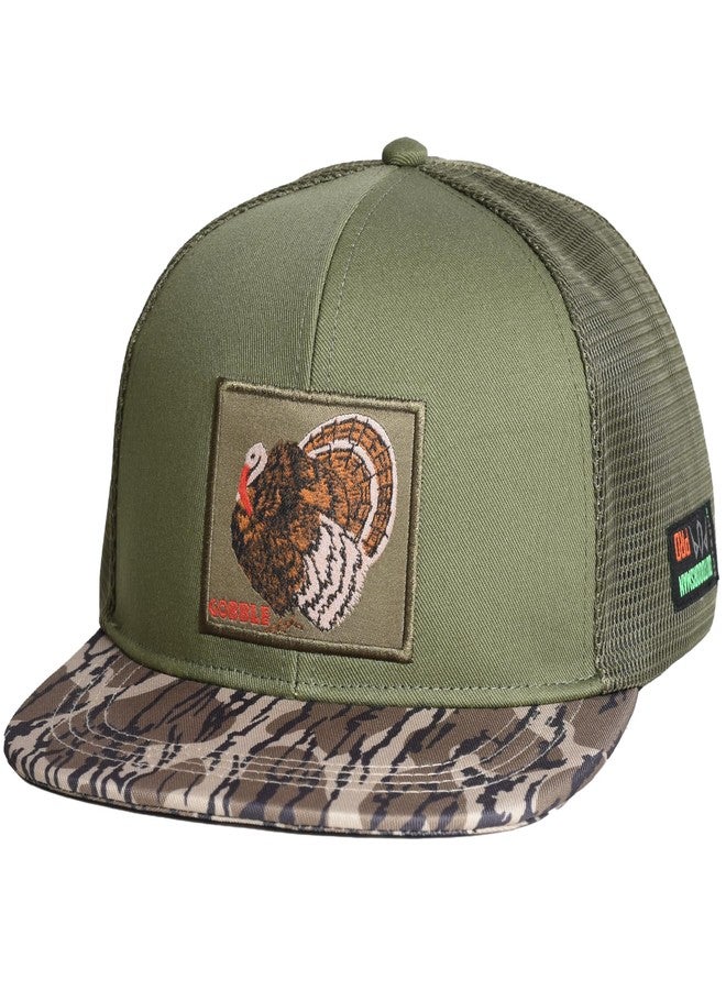 EDTREK Outdoorsman Pro Trucker Breathable Mesh Performance Cap - Flat Brim Snapback Hat - Image 2