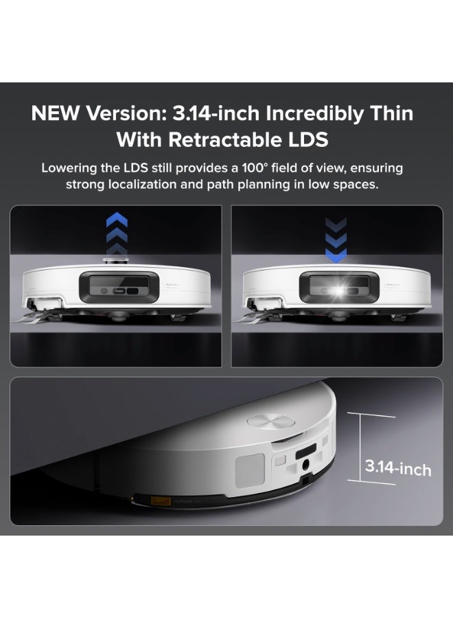 roborock Saros 10 White Robot Vacuum and Mop 22000Pa Suction AI Obstacle Avoidance 3.14-inch Ultra Thin Intelligent Dirt Detection - Image 2